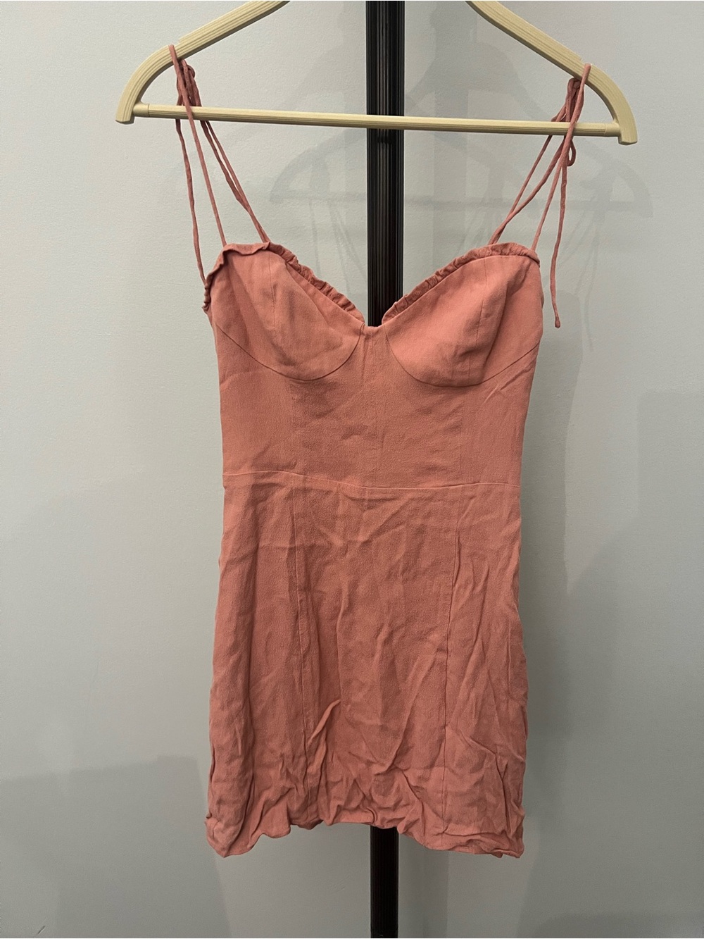 Wilfred Dusty Rose Mini Dress with Tie Straps
